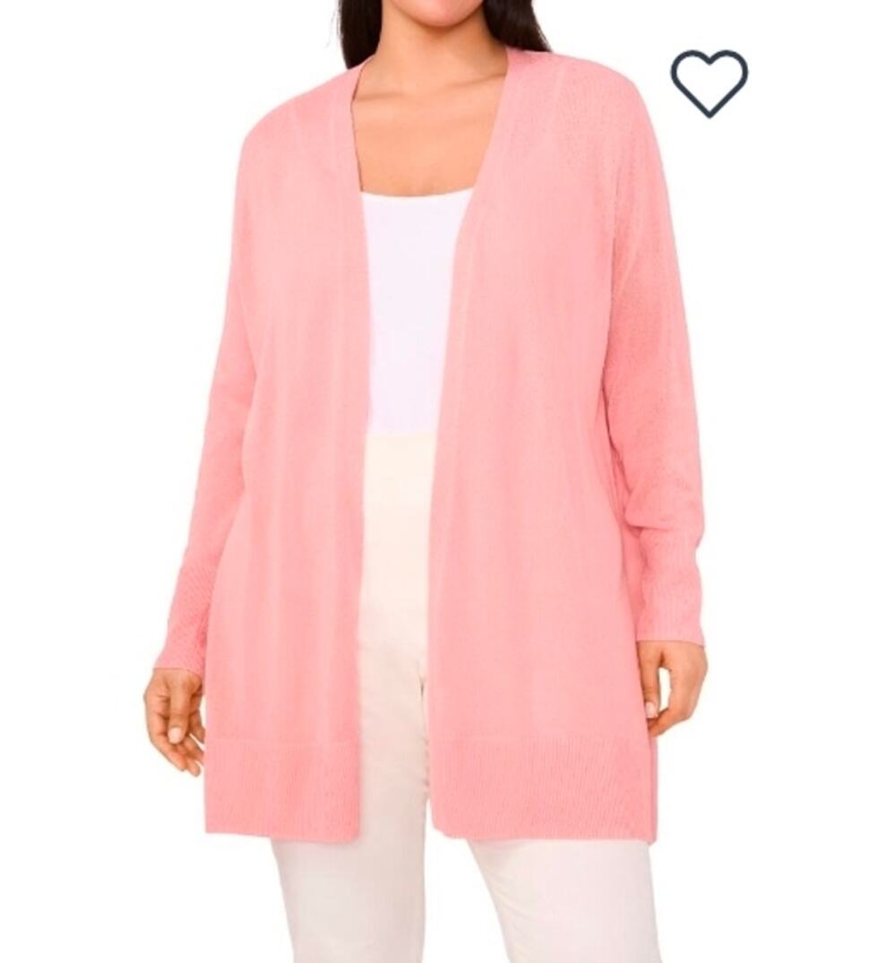 Halogen Balletcore Preppy Cottagecore Soft Romantic Long Cardigan Linen Blend XS